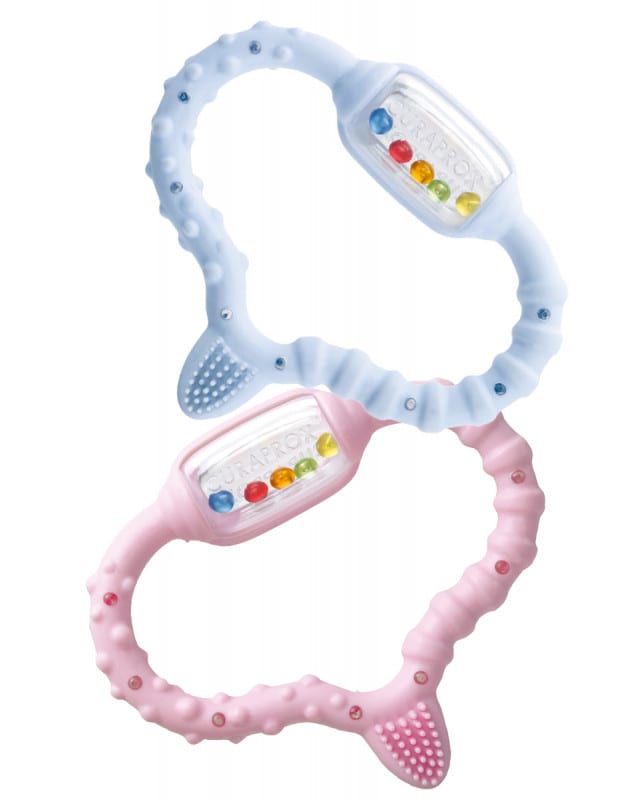 curaprox närimisrõngas sinine ja roosa beebi pilt